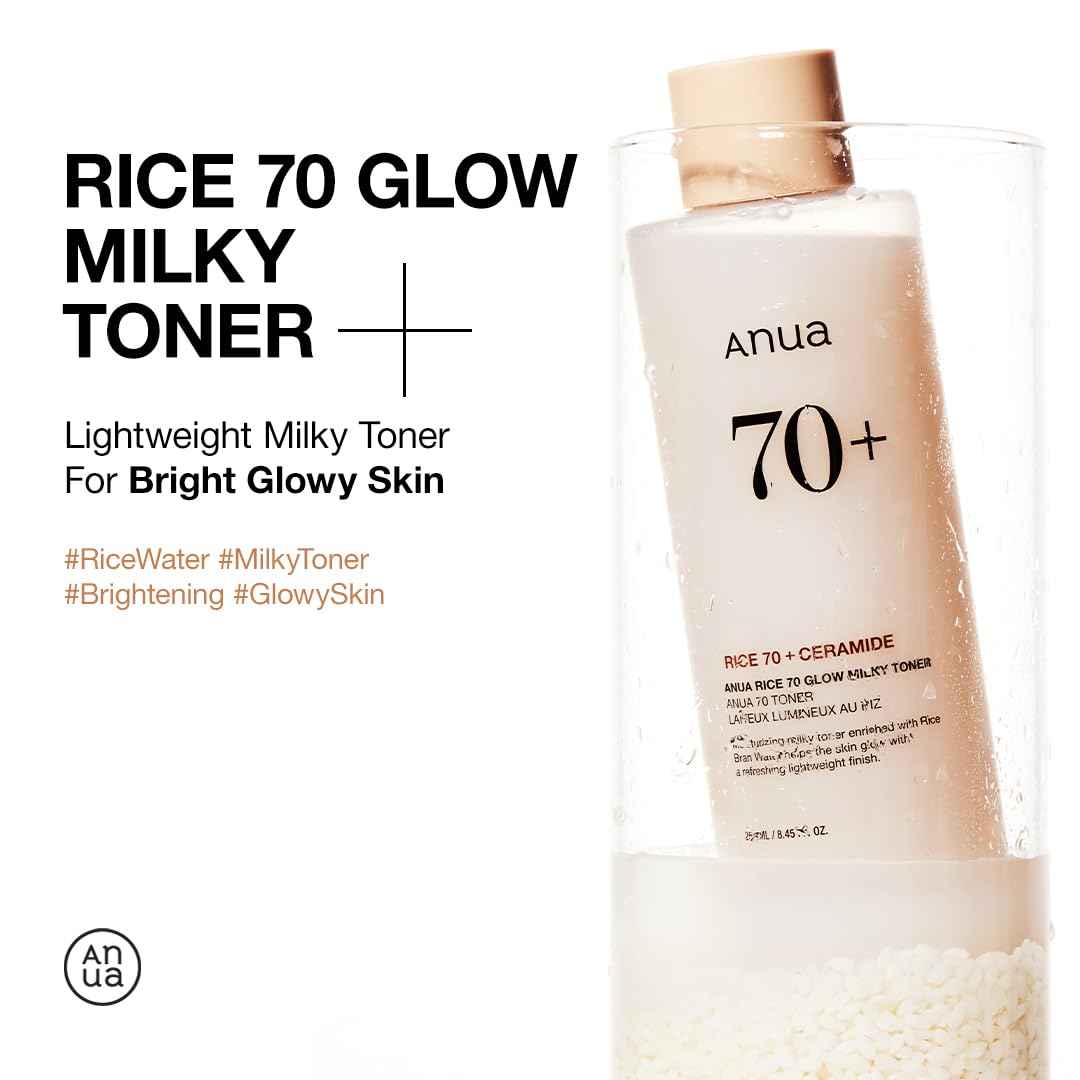 anua toner

anua rice toner

anua rice 70 glow milky toner

ANUA - Tônico Leitoso Iluminador Rice 70 Glow 250ml